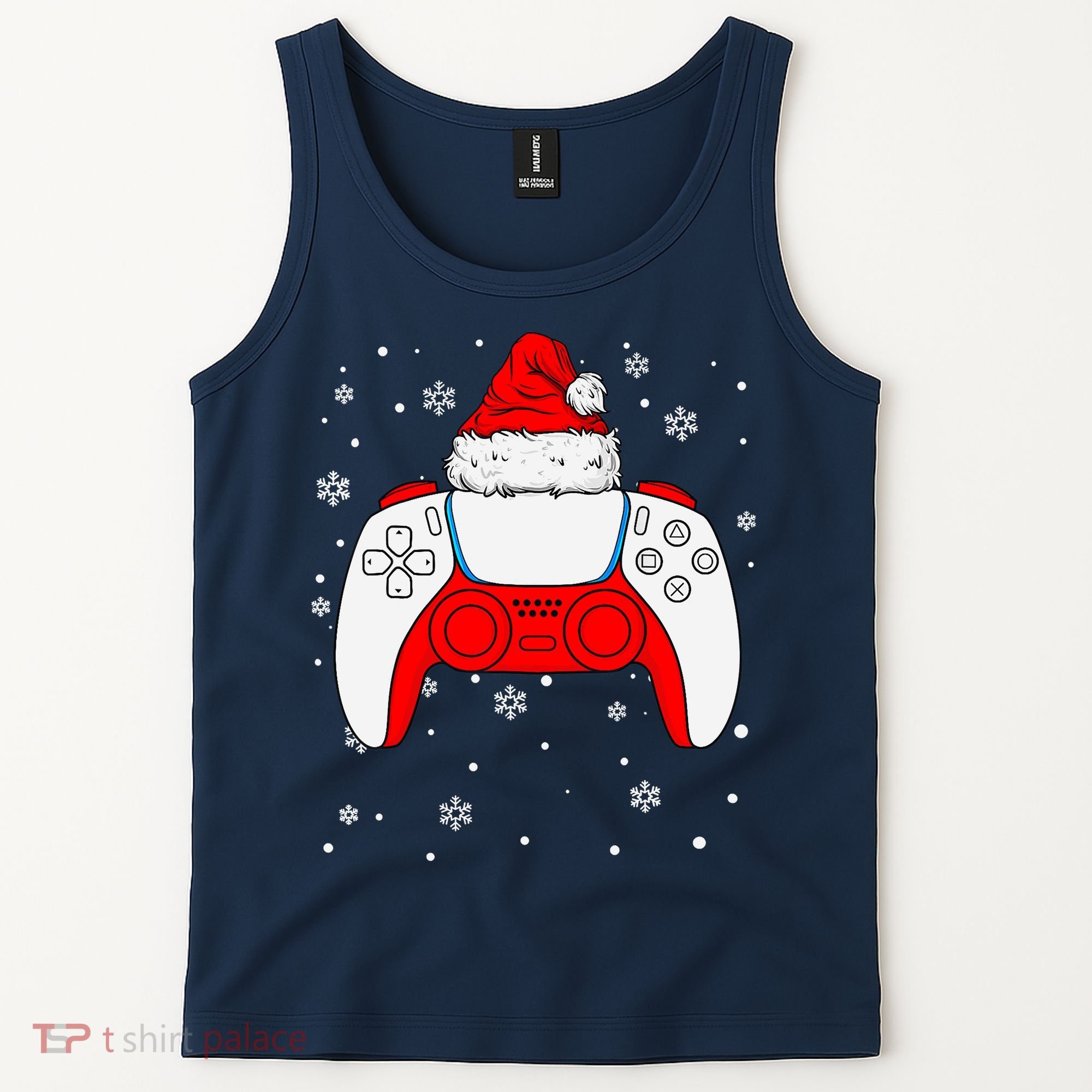 Christmas Santa Gamer Controller Boys Teens Gaming Xmas Tank Top