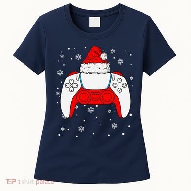 Christmas Santa Gamer Controller Boys Teens Gaming Xmas Women's T-Shirt