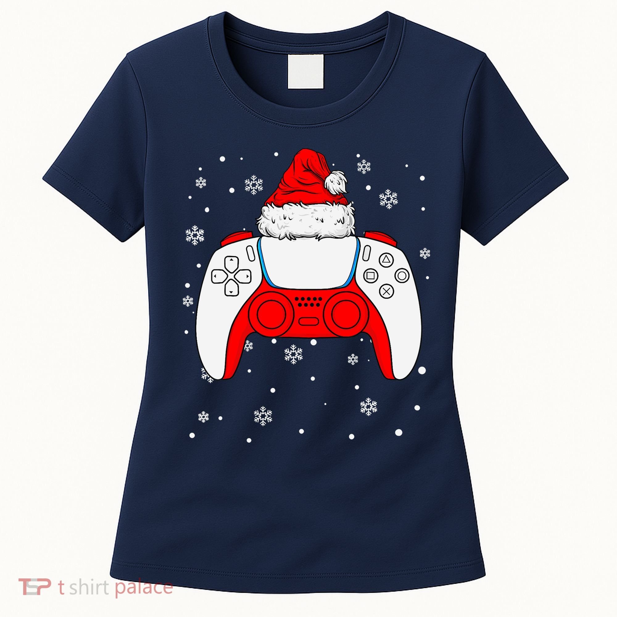 Christmas Santa Gamer Controller Boys Teens Gaming Xmas Women's T-Shirt