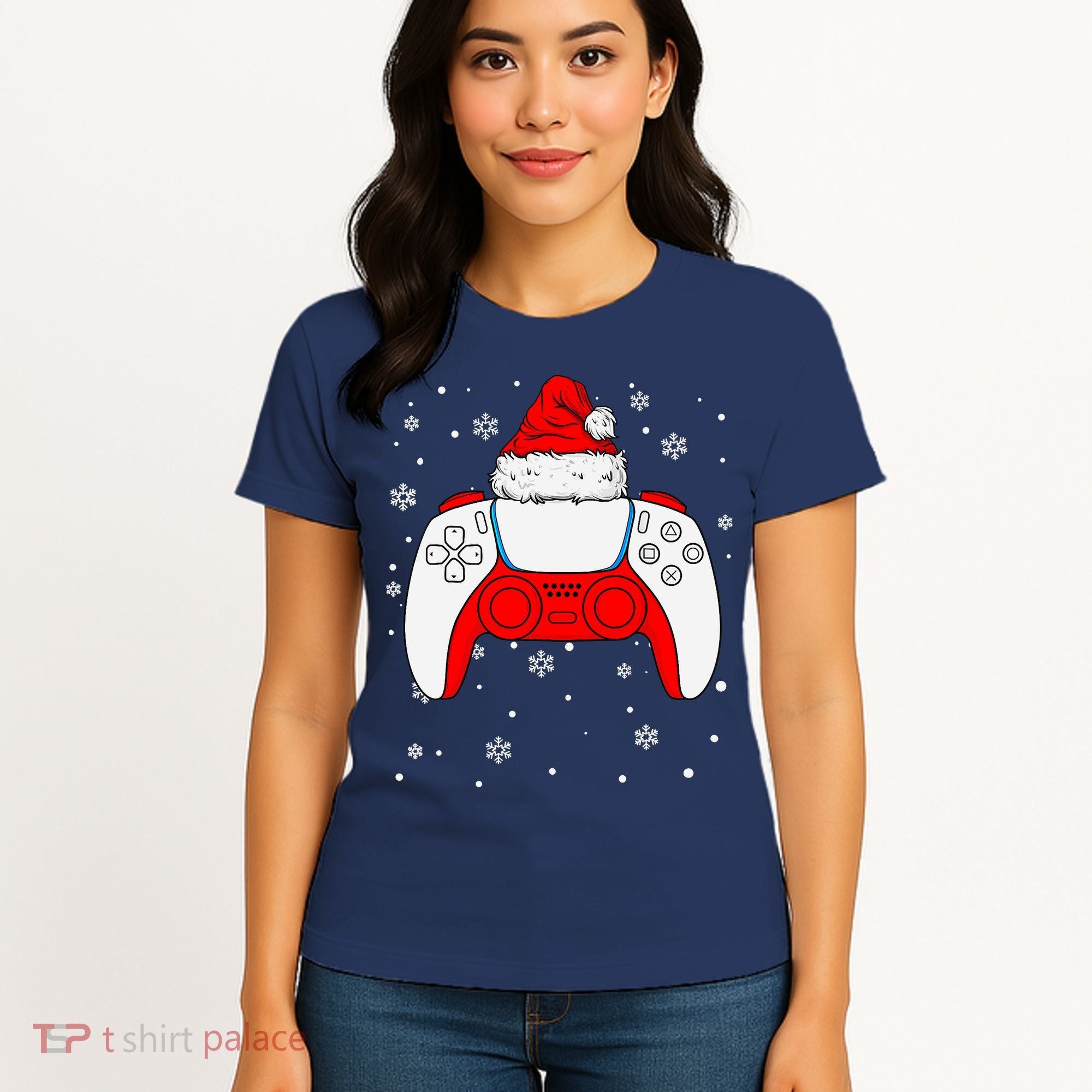 Christmas Santa Gamer Controller Boys Teens Gaming Xmas Women's T-Shirt