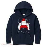 Christmas Santa Gamer Controller Boys Teens Gaming Xmas Kids Hoodie thumb 0