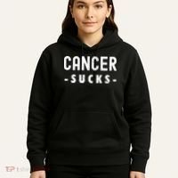 Cancer Sucks Gift Hooded Cancer Gift Hoodie thumb 5