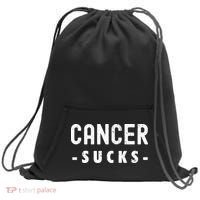 Cancer Sucks Gift Hooded Cancer Gift Sweatshirt Cinch Pack Bag thumb 0