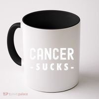 Cancer Sucks Gift Hooded Cancer Gift Coffee Mug thumb 0