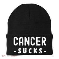 Cancer Sucks Gift Hooded Cancer Gift Beanie thumb 0