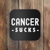 Cancer Sucks Gift Hooded Cancer Gift Coaster thumb 0