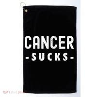 Cancer Sucks Gift Hooded Cancer Gift Golf Towel thumb 0
