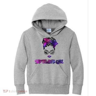 Cute September Girl Kids Hoodie