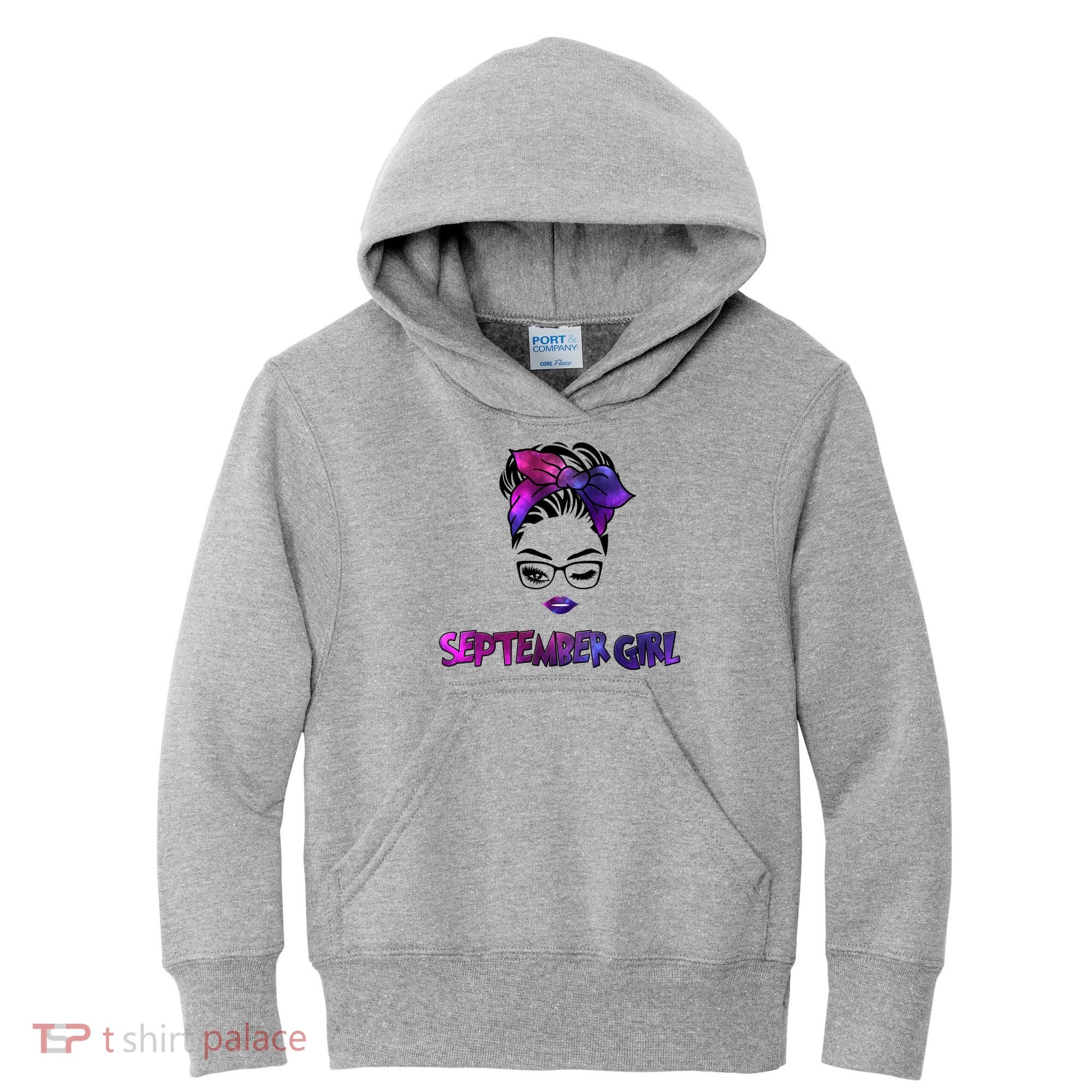 Cute September Girl Kids Hoodie