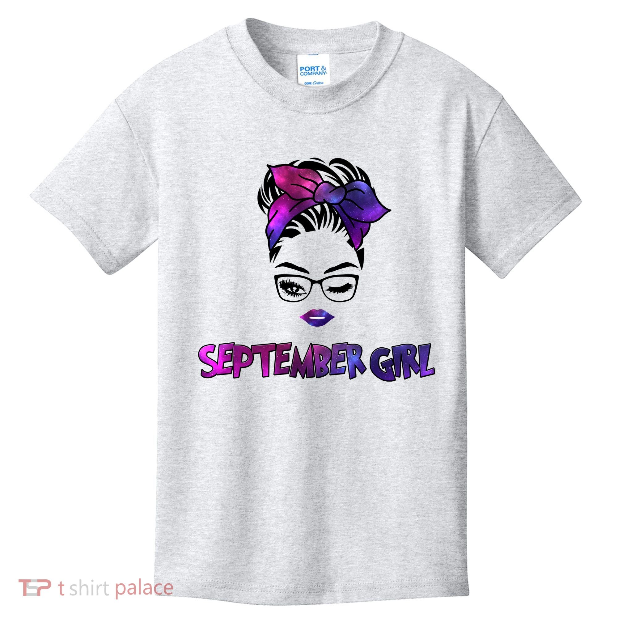 Cute September Girl Kids T-Shirt