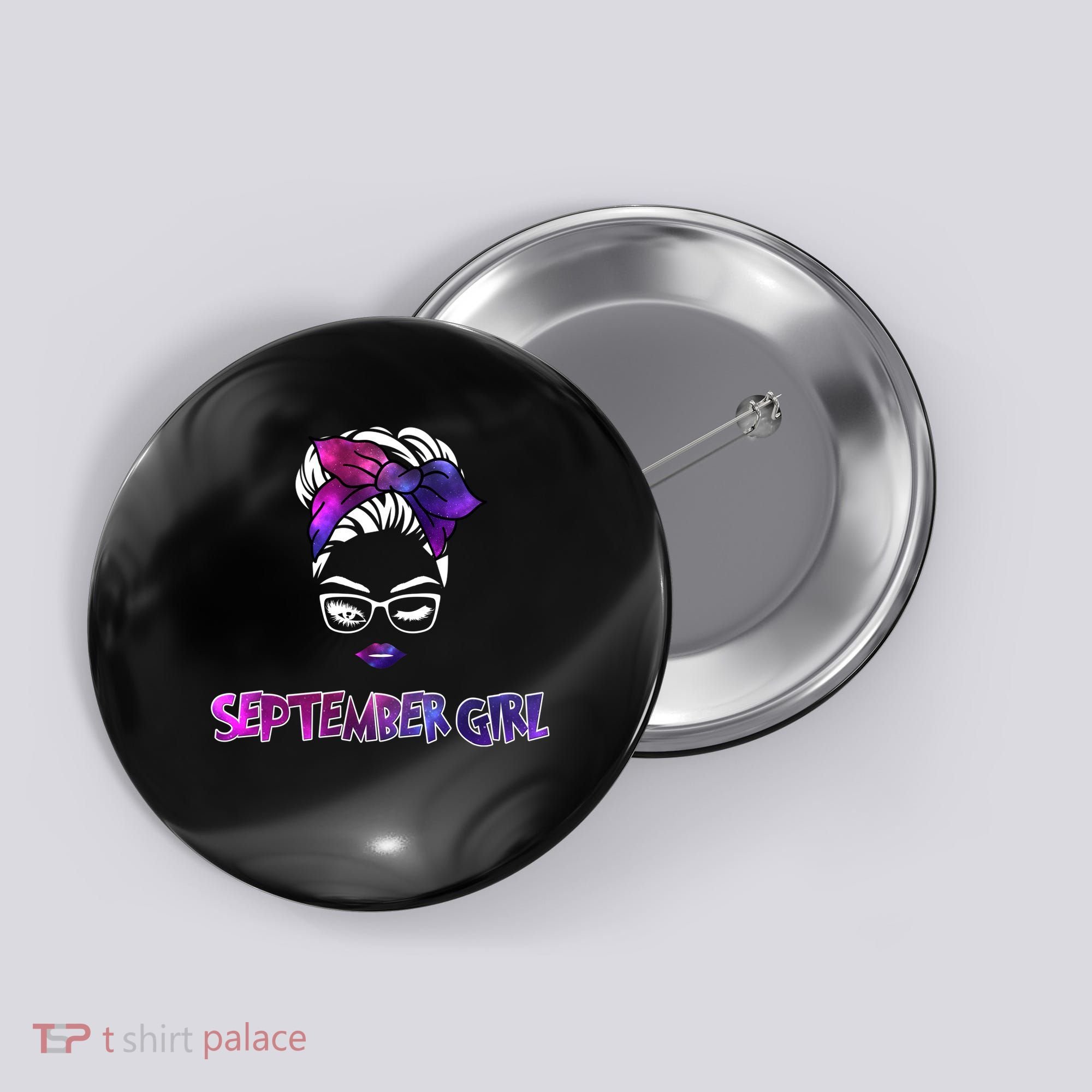 Cute September Girl Button