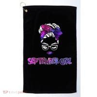 Cute September Girl Golf Towel thumb 0