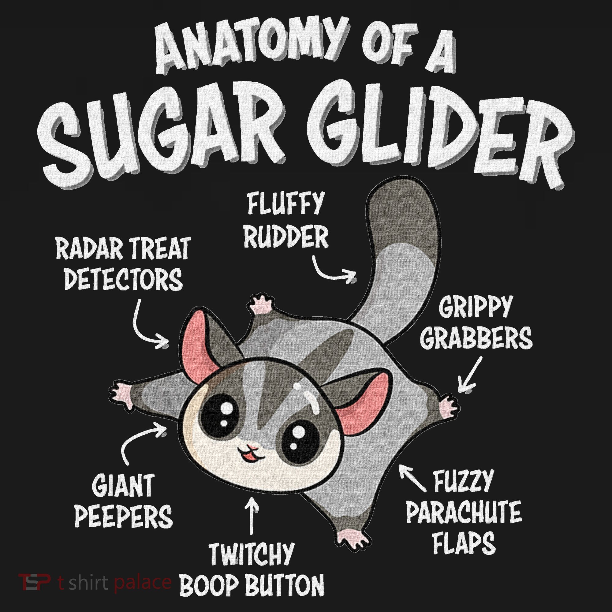 Cute Sugar Glider Lover 16 in Basic Backpack