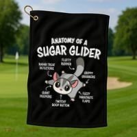 Cute Sugar Glider Lover Golf Towel thumb 1