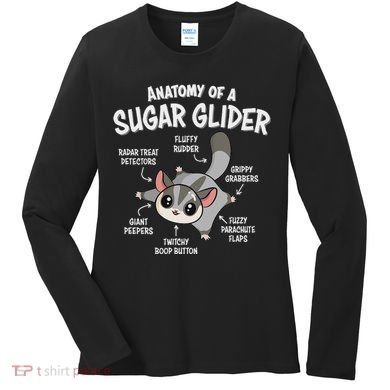 Cute Sugar Glider Lover Women's Long Sleeve Shirt