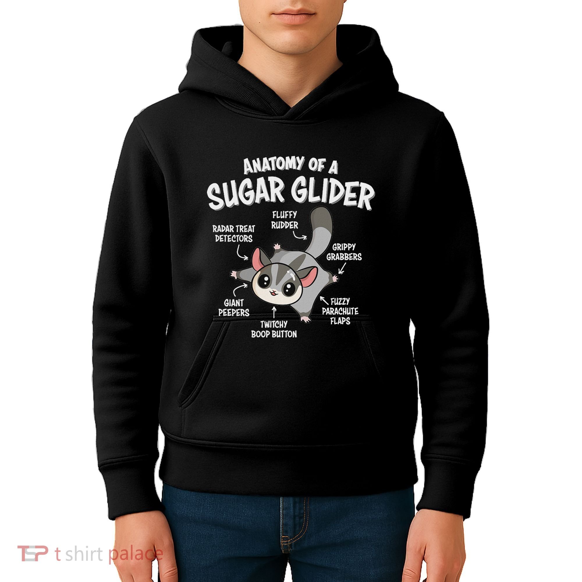 Cute Sugar Glider Lover Kids Hoodie