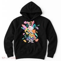 Cute Springtime Guitar Playing Bunny Rabbit Hoodie thumb 0