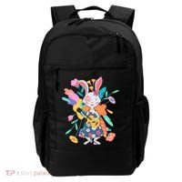 Cute Springtime Guitar Playing Bunny Rabbit Backpack thumb 0