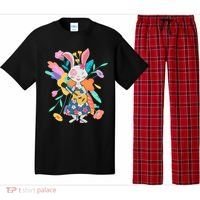 Cute Springtime Guitar Playing Bunny Rabbit Pajama Set thumb 0