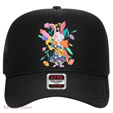 Cute Springtime Guitar Playing Bunny Rabbit Hat