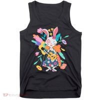 Cute Springtime Guitar Playing Bunny Rabbit Tank Top thumb 0