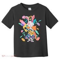 Cute Springtime Guitar Playing Bunny Rabbit Toddler T-Shirt thumb 0