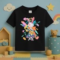 Cute Springtime Guitar Playing Bunny Rabbit Toddler T-Shirt thumb 3