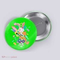 Cute Springtime Guitar Playing Bunny Rabbit Button thumb 0