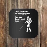 Carol Safety Goggles Funny Science Chemistry Coaster thumb 0
