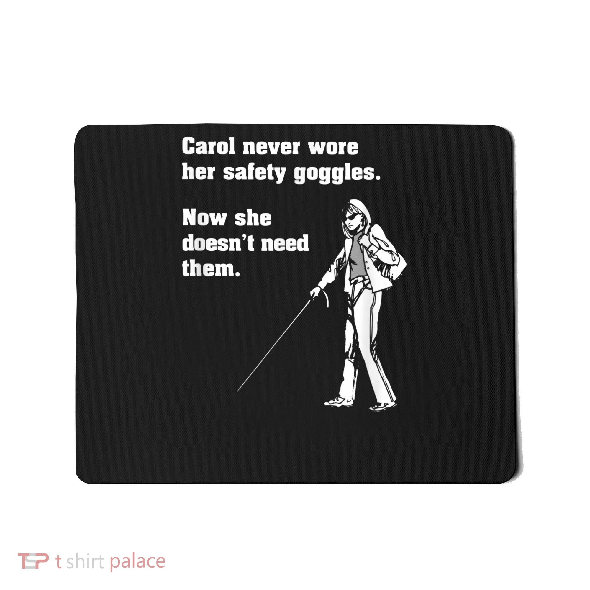 Carol Safety Goggles Funny Science Chemistry Mousepad