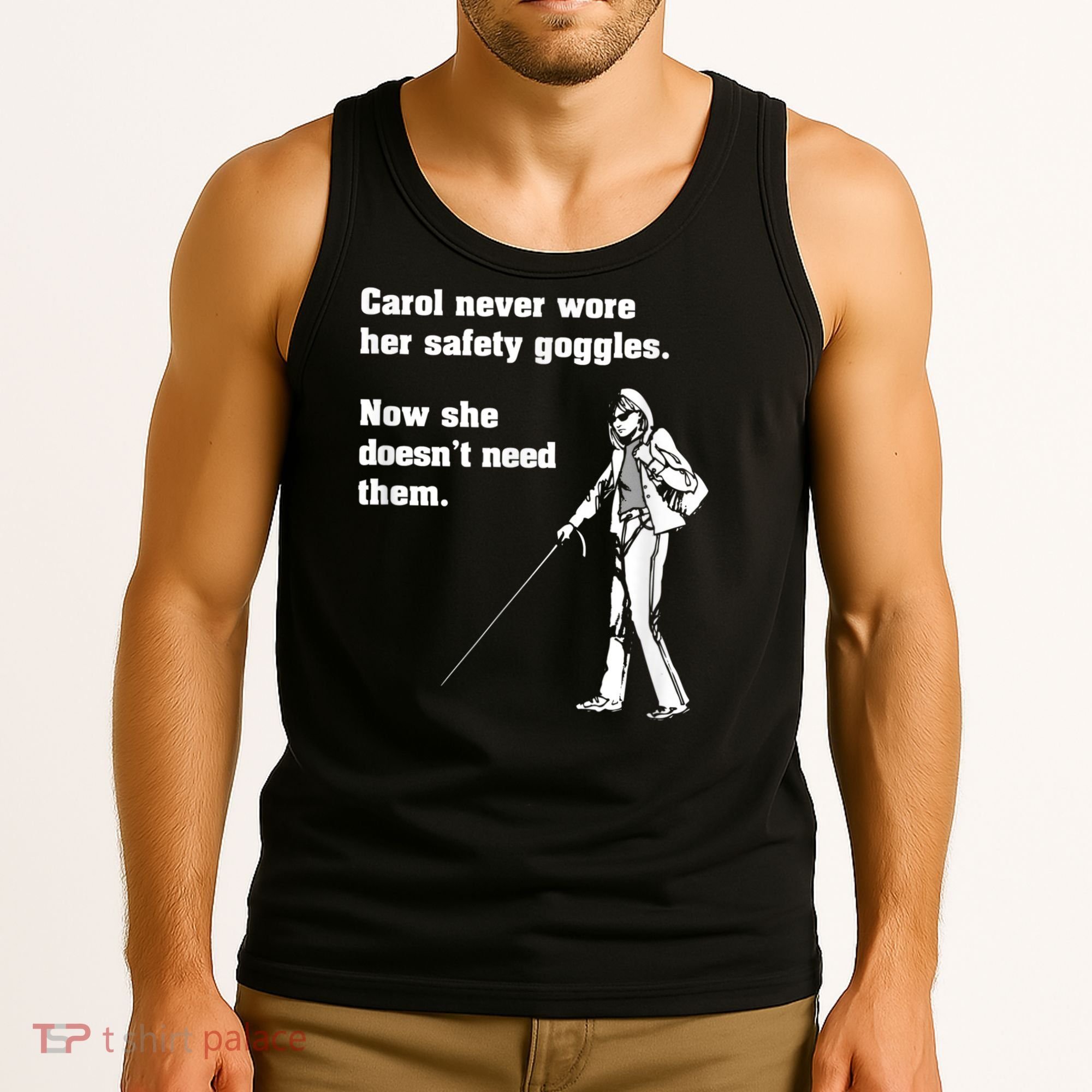 Carol Safety Goggles Funny Science Chemistry Tank Top