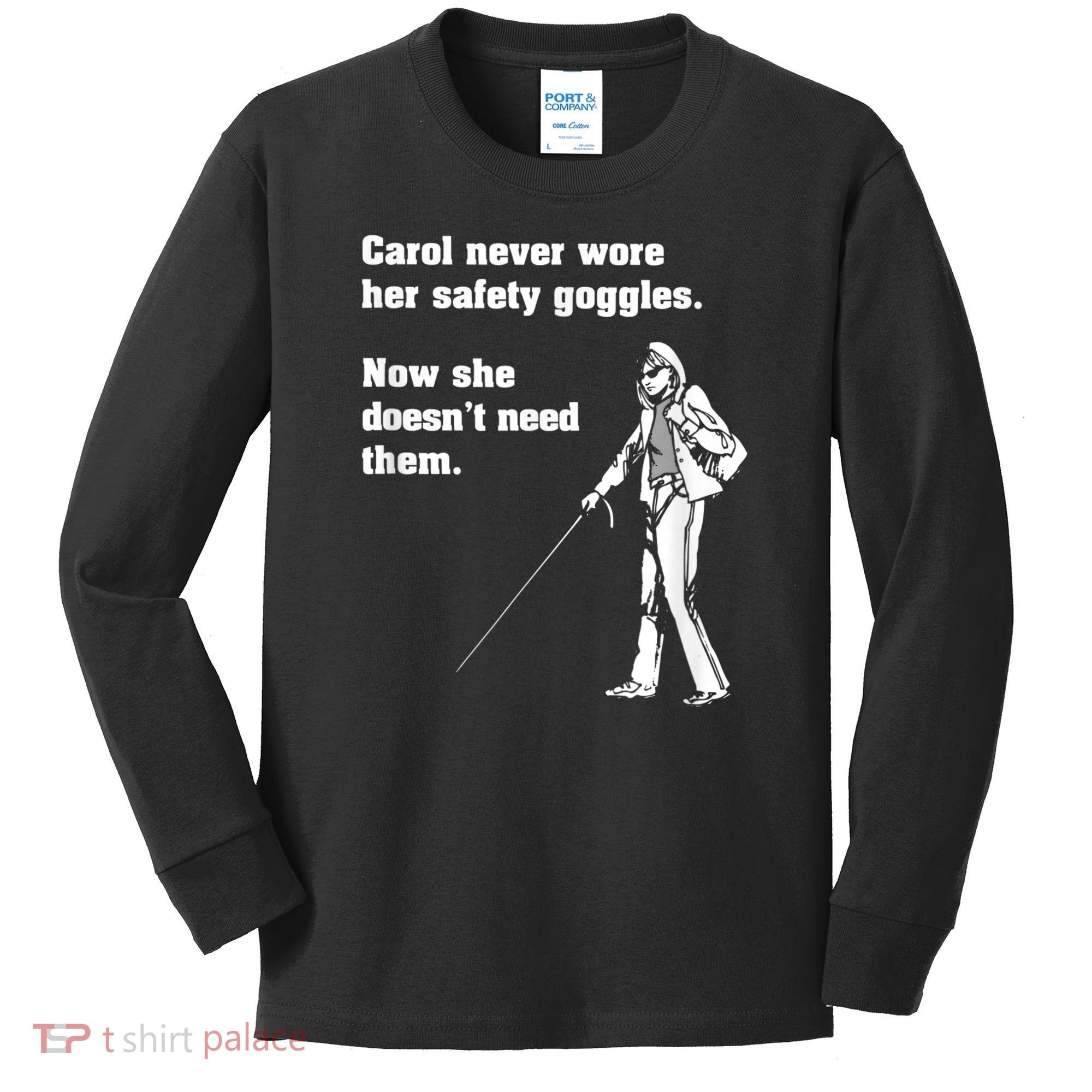 Carol Safety Goggles Funny Science Chemistry Kids Long Sleeve Shirt