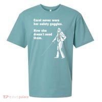 Carol Safety Goggles Funny Science Chemistry Sueded Cloud Jersey T-Shirt thumb 0