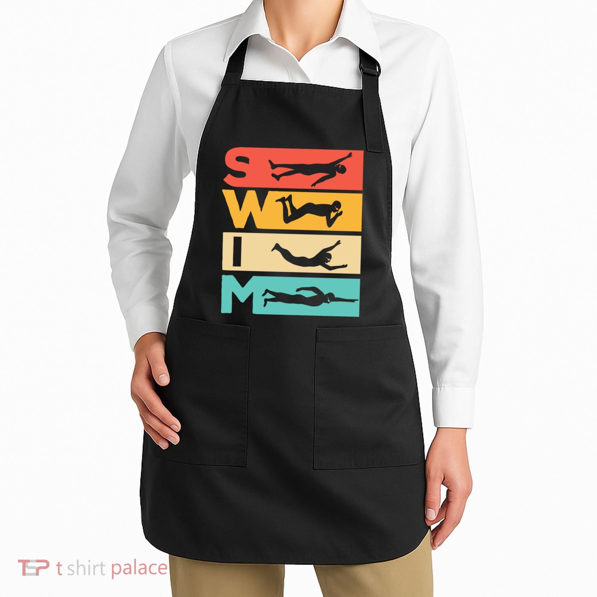 Cute Swimming Gift For Swimmers Apron