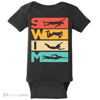 Cute Swimming Gift For Swimmers Baby Bodysuit