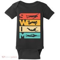 Cute Swimming Gift For Swimmers Baby Bodysuit thumb 0