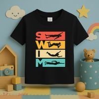 Cute Swimming Gift For Swimmers Toddler T-Shirt thumb 3