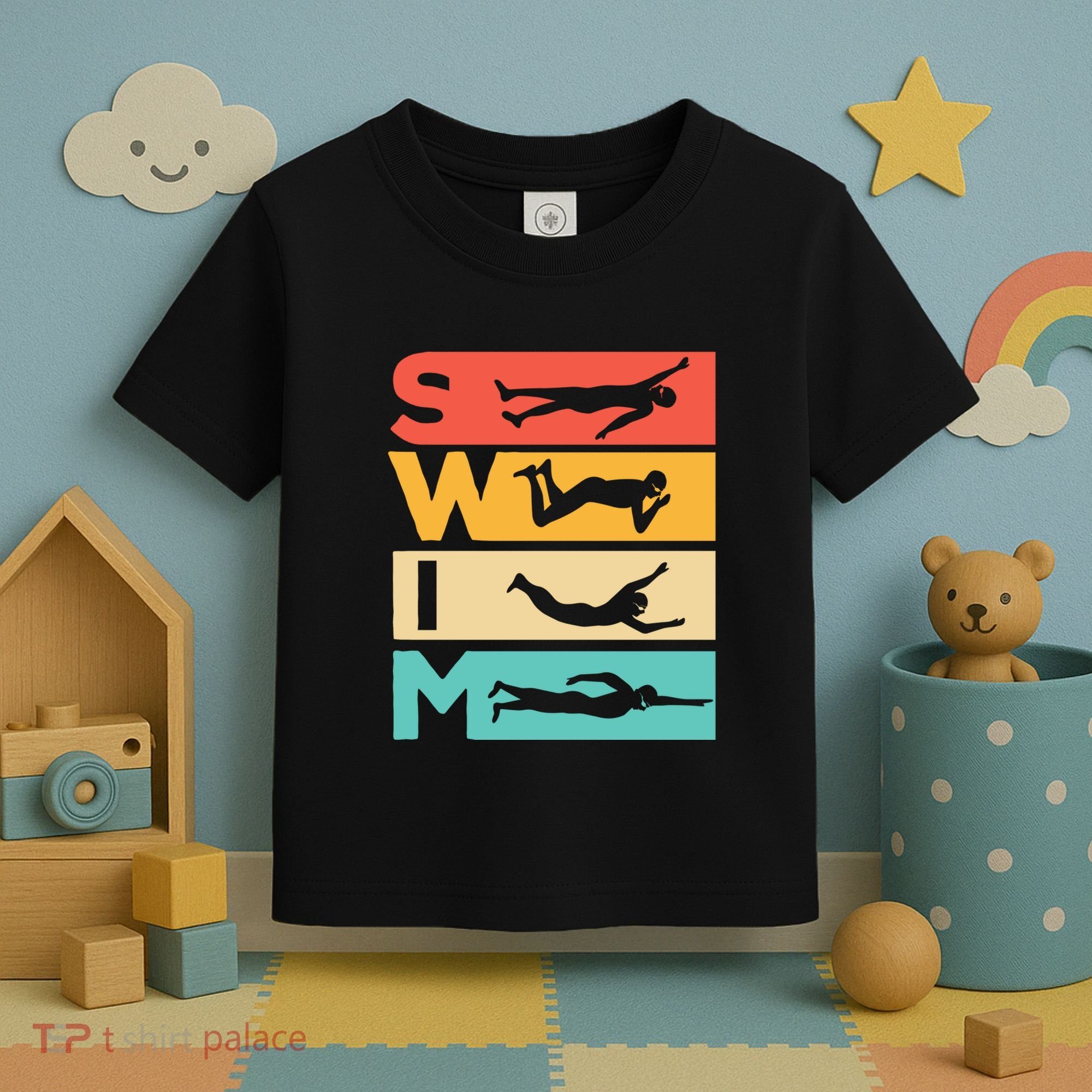 Cute Swimming Gift For Swimmers Toddler T-Shirt