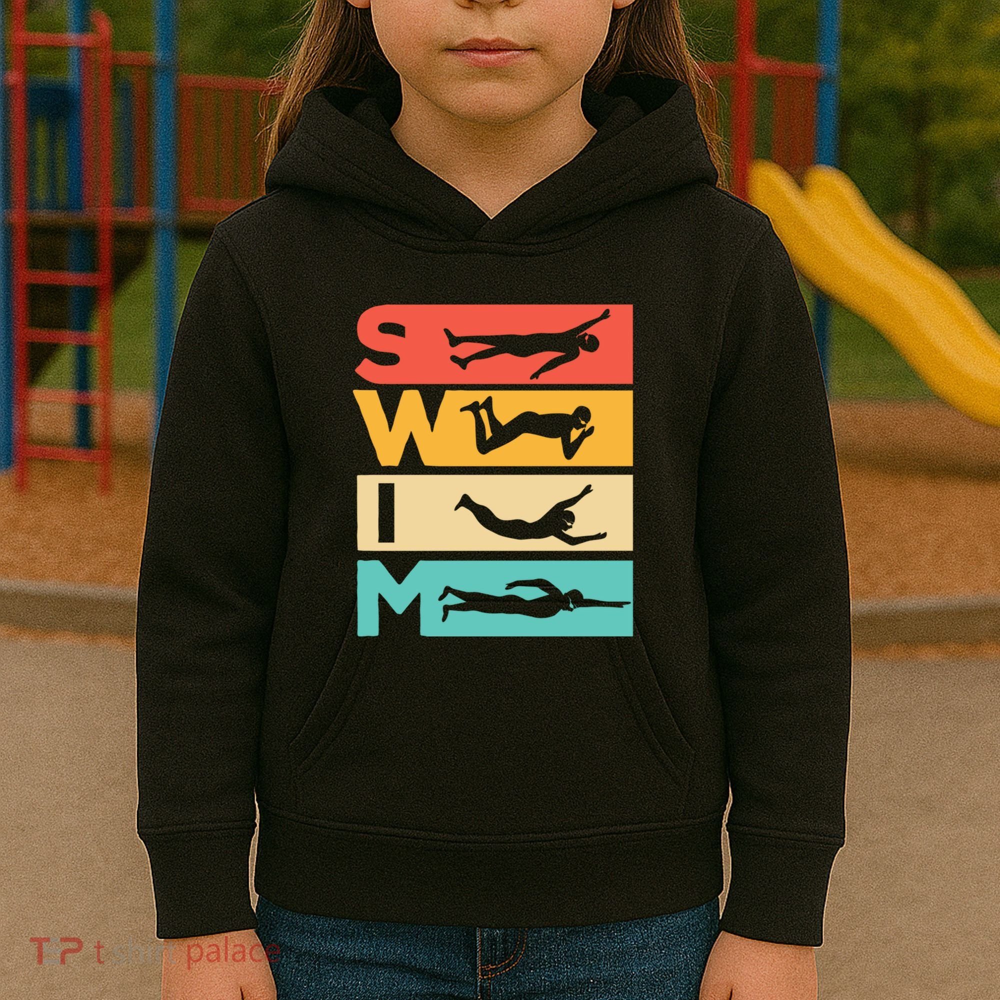 Cute Swimming Gift For Swimmers Kids Hoodie
