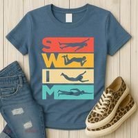 Cute Swimming Gift For Swimmers Women's T-Shirt thumb 3