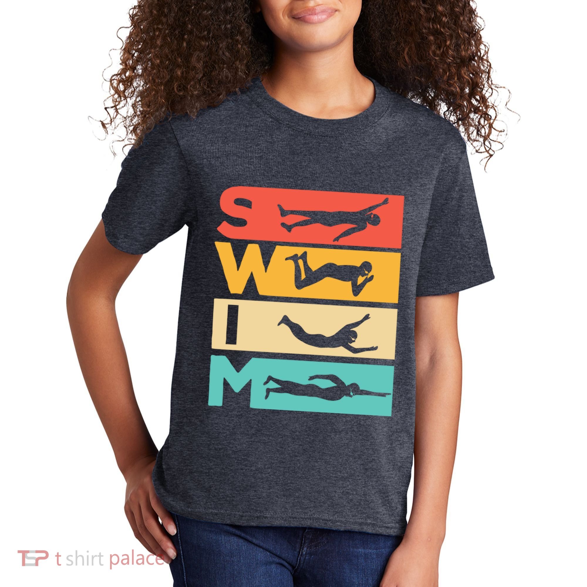 Cute Swimming Gift For Swimmers Kids T-Shirt