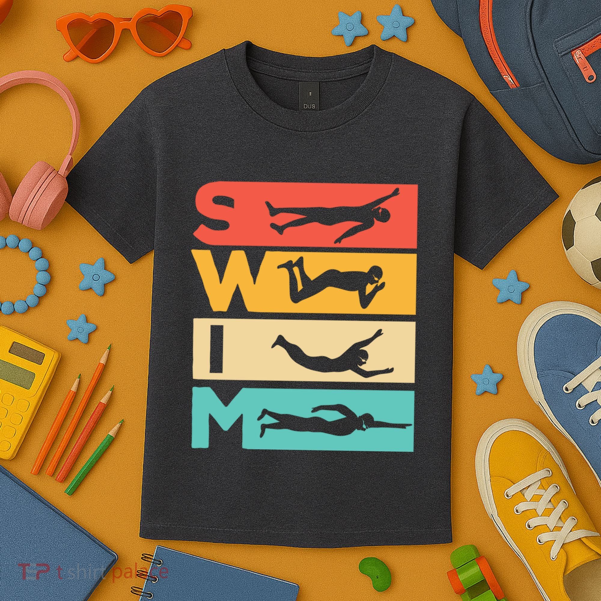 Cute Swimming Gift For Swimmers Kids T-Shirt