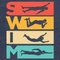 Cute Swimming Gift For Swimmers Kids T-Shirt thumb 4