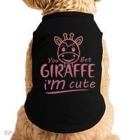 Cute Sarcastic Giraffe Animal Lover You Bet Giraffe Doggie Tank thumb 0
