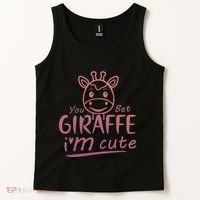 Cute Sarcastic Giraffe Animal Lover You Bet Giraffe Tank Top thumb 2
