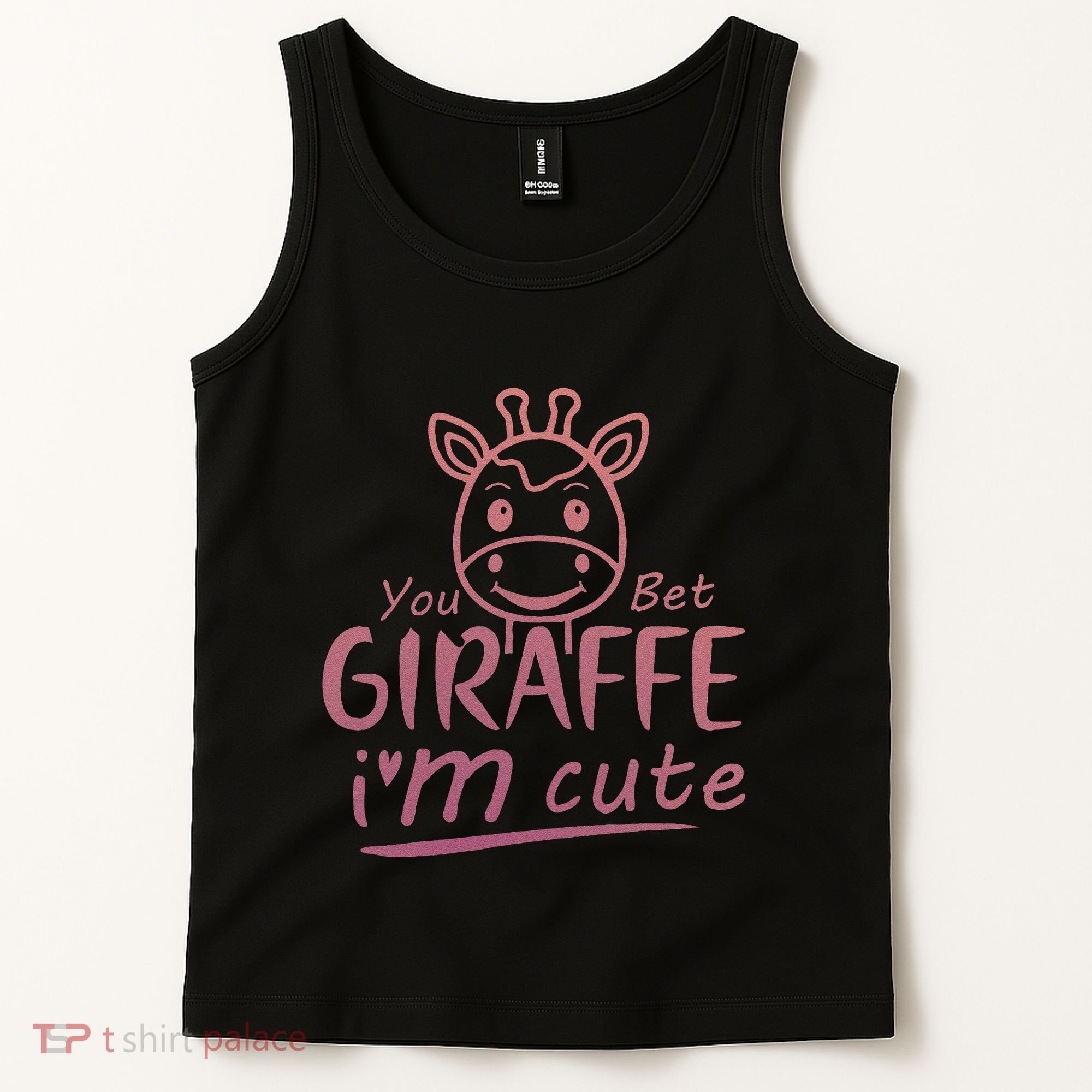 Cute Sarcastic Giraffe Animal Lover You Bet Giraffe Tank Top