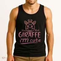 Cute Sarcastic Giraffe Animal Lover You Bet Giraffe Tank Top thumb 3
