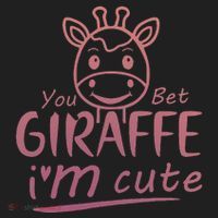 Cute Sarcastic Giraffe Animal Lover You Bet Giraffe Golf Towel thumb 3