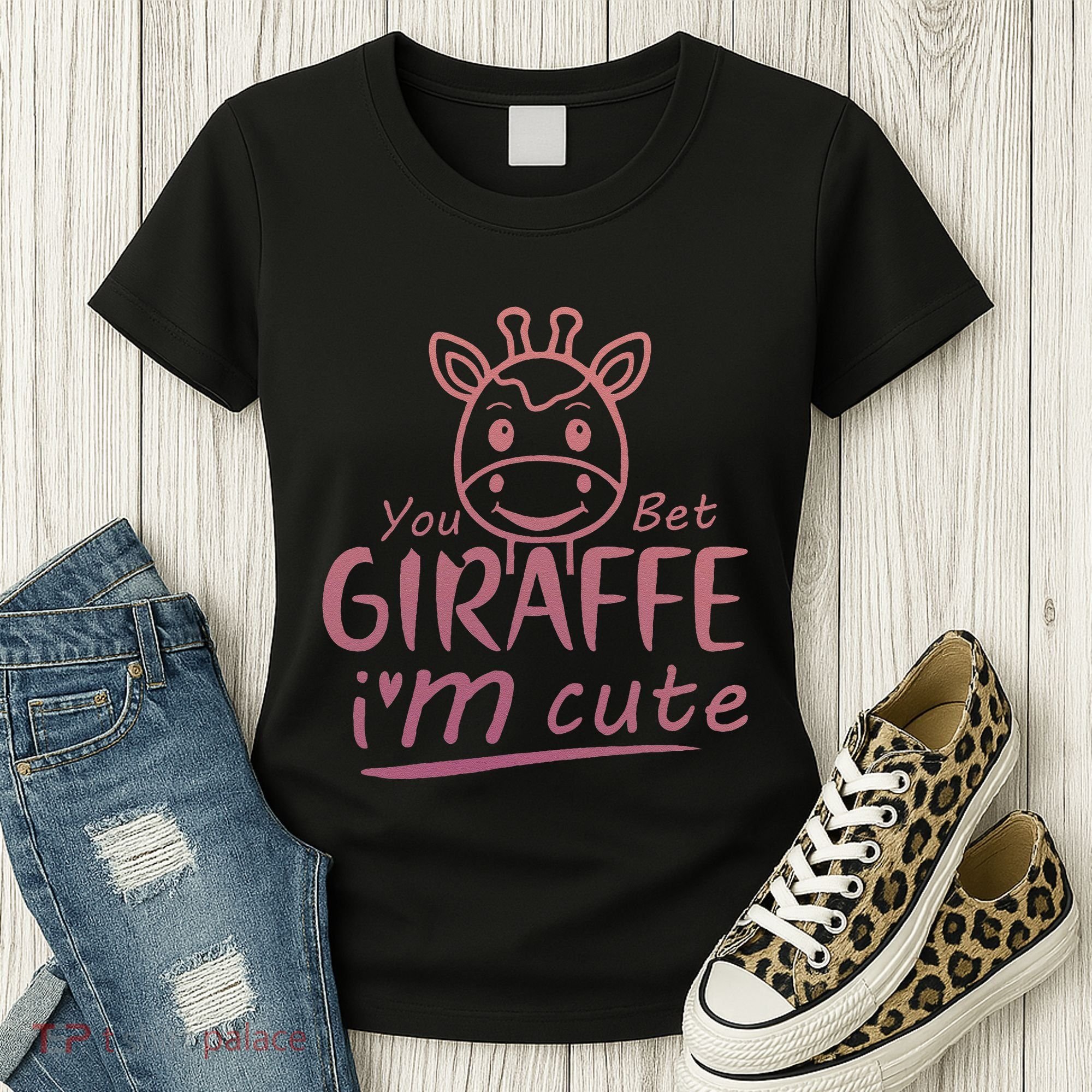 Cute Sarcastic Giraffe Animal Lover You Bet Giraffe Women's T-Shirt