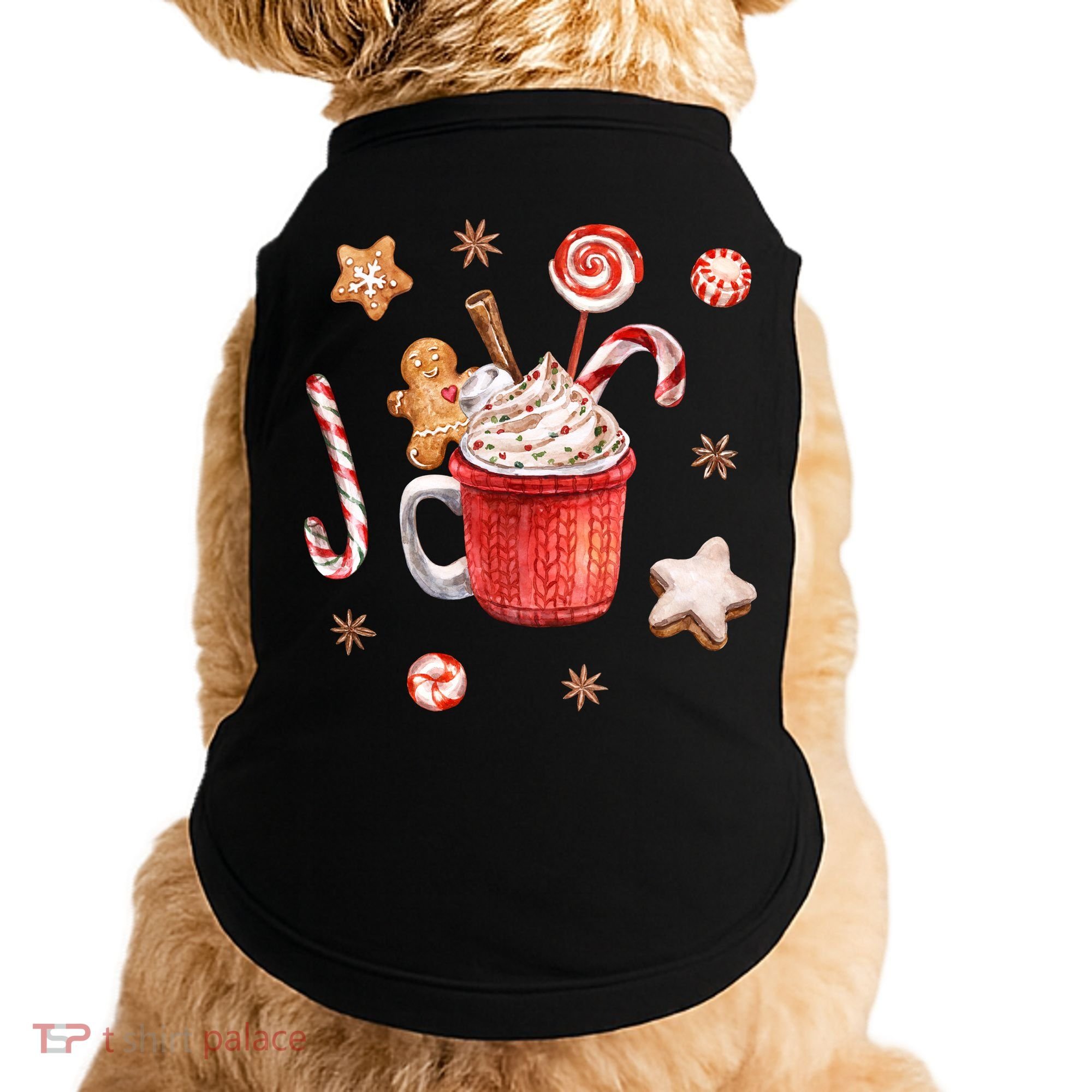 Christmas Season Gingerbread Hot Coco Doggie Tank
